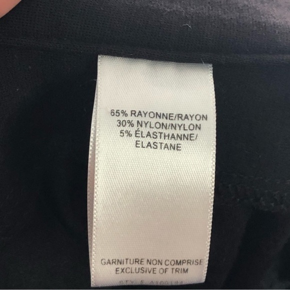 JERSEY by Jacob Size Large Petite Black Straight Leg Pants - Picture 7 of 7